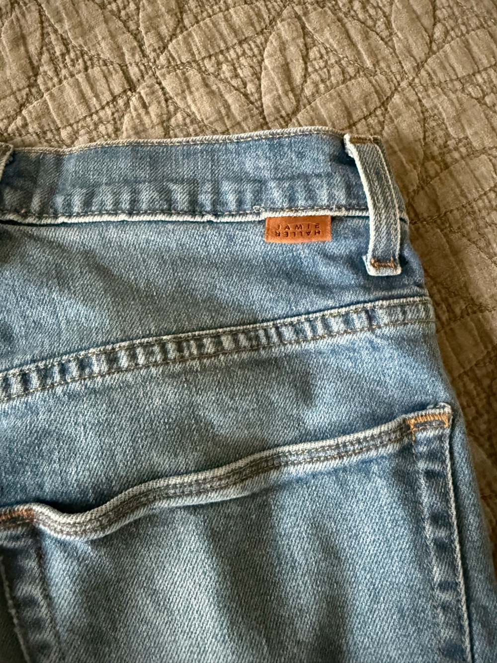 High-Rise Medium Blue Straight-to-Slight Flare Jeans - Picture 4 of 11